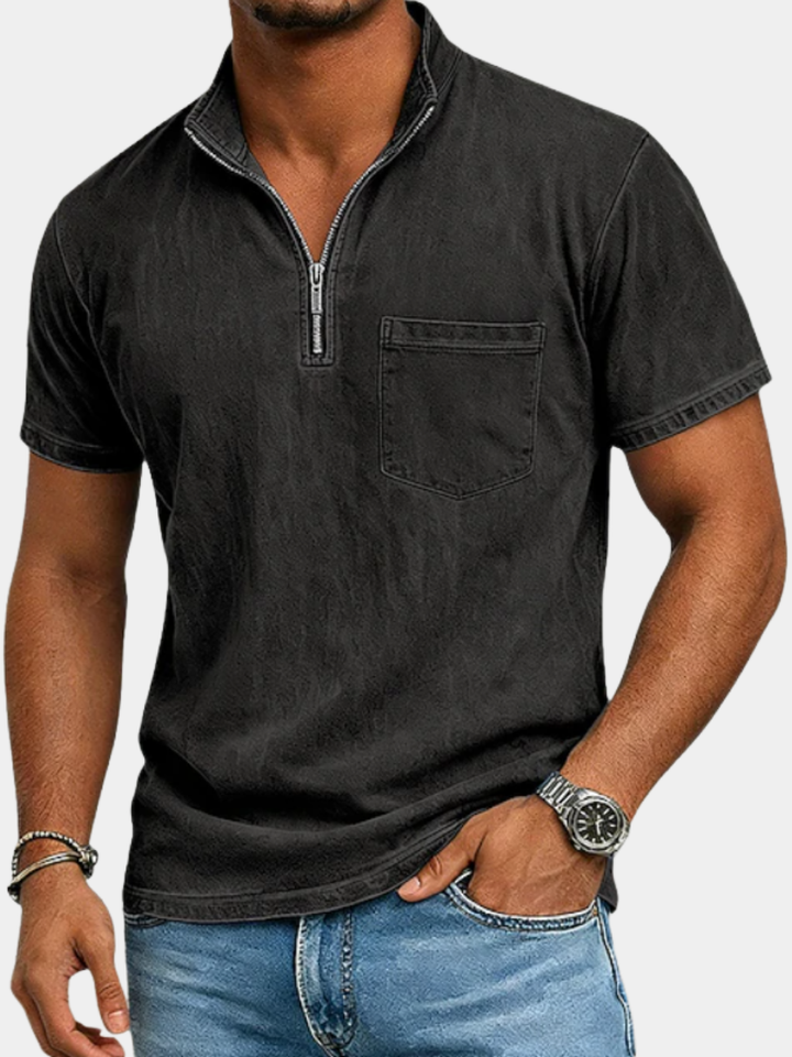 Laurent Monaco Men'S Half-Zip Polo - Elena Harper