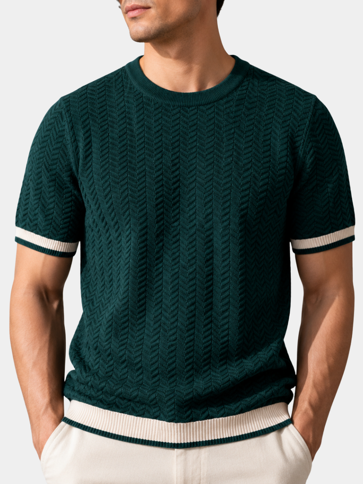LAURENT MONACO | TEXTURED KNIT T-SHIRT FOR MEN