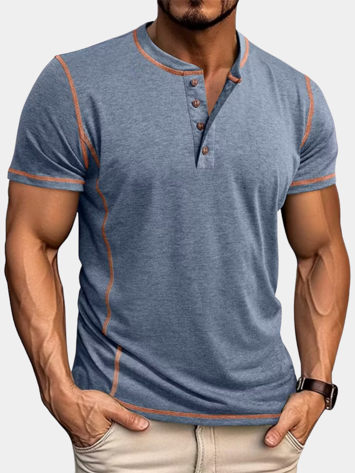 LAURENT MONACO | HENLEY T-SHIRT FOR MEN