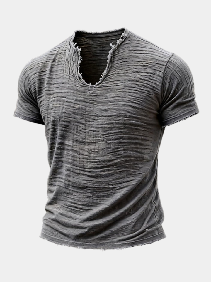 LAURENT MONACO | MEN'S WASHED V-NECK T-SHIRT