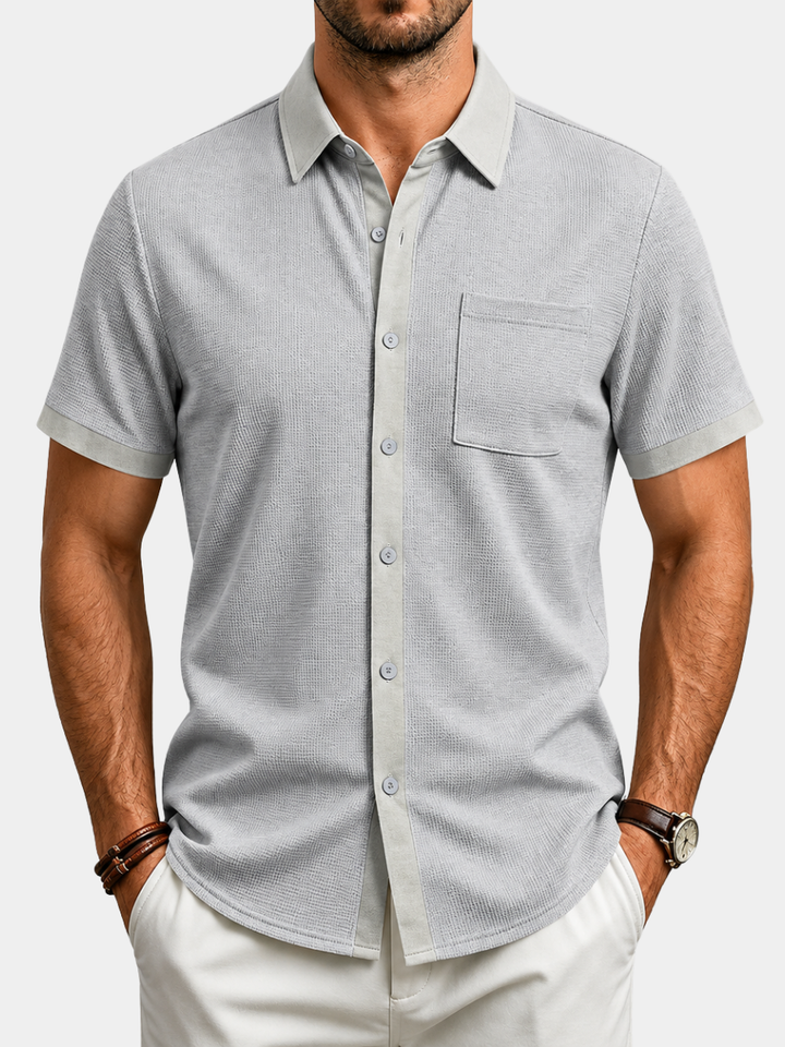 LAURENT MONACO | TEXTURED BUTTON-UP SHIRT FOR MEN