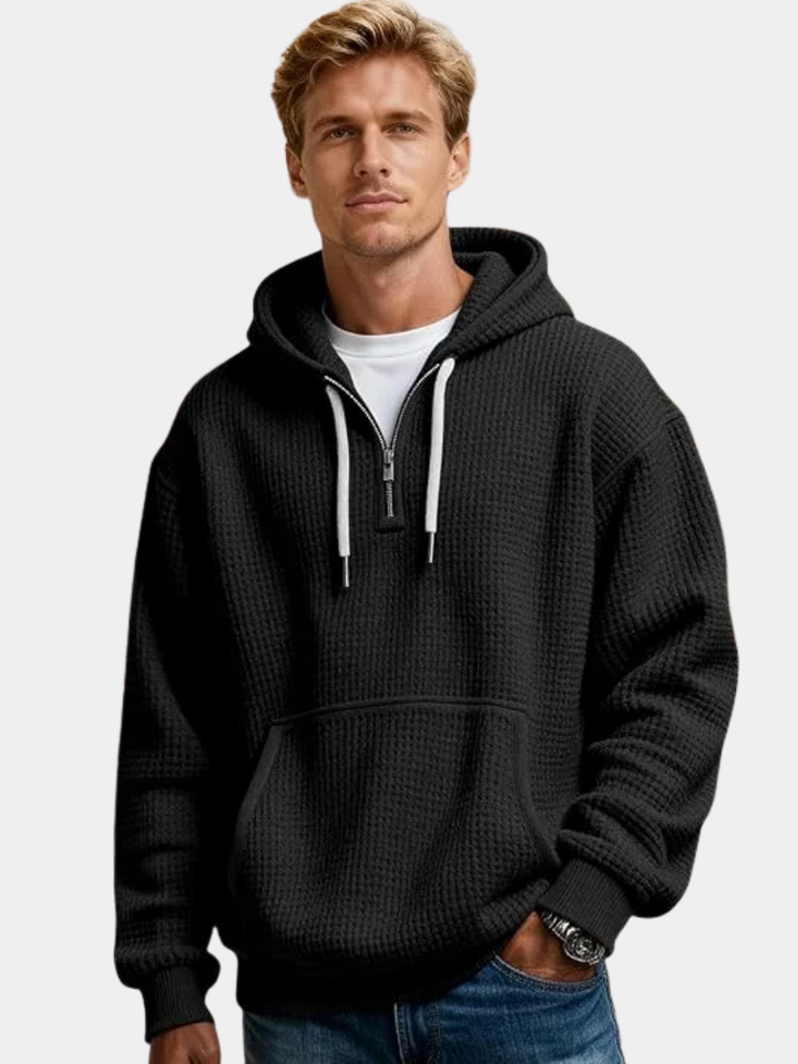 LAURENT MONACO | TEXTURED WAFFLE HOODIE FOR MEN