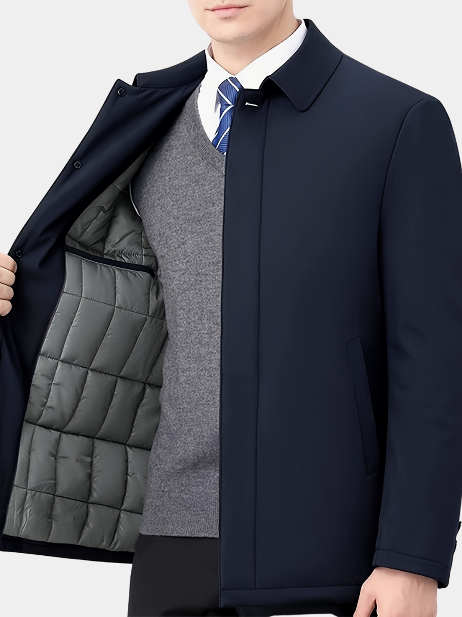 LAURENT MONACO | MEN'S NOTCHED COLLAR ZIP JACKET