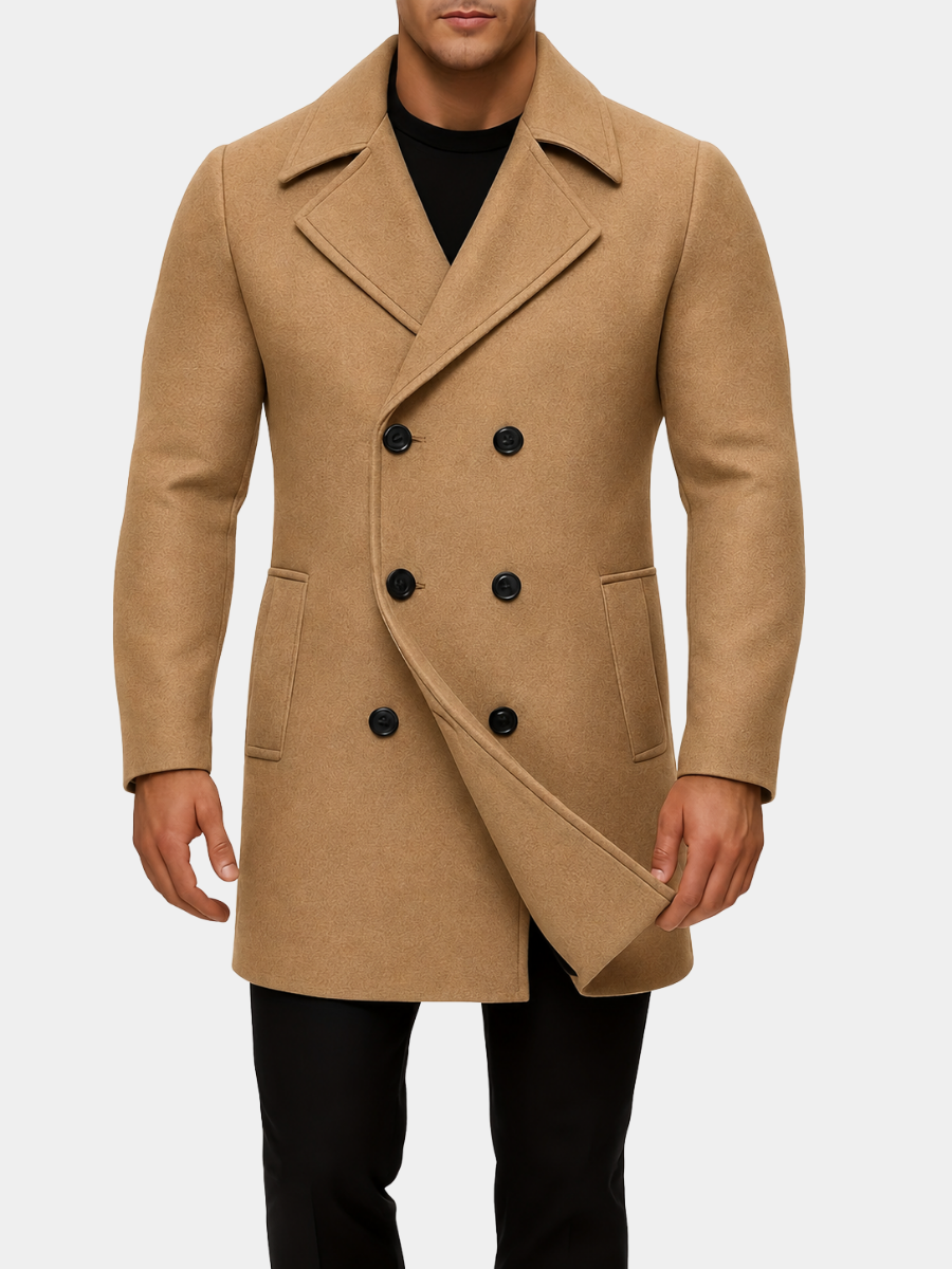 Laurent Monaco Mid-Length Reversible Coat for Men - Elena Harper