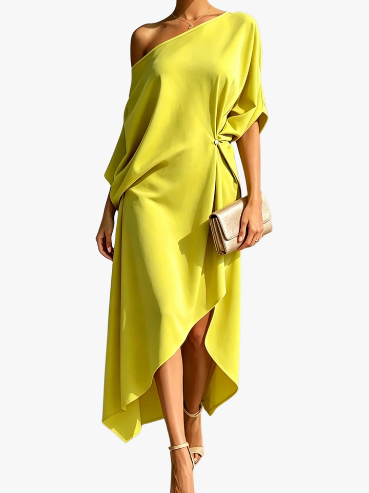 ASYMMETRICAL MIDI DRESS FOR WOMEN