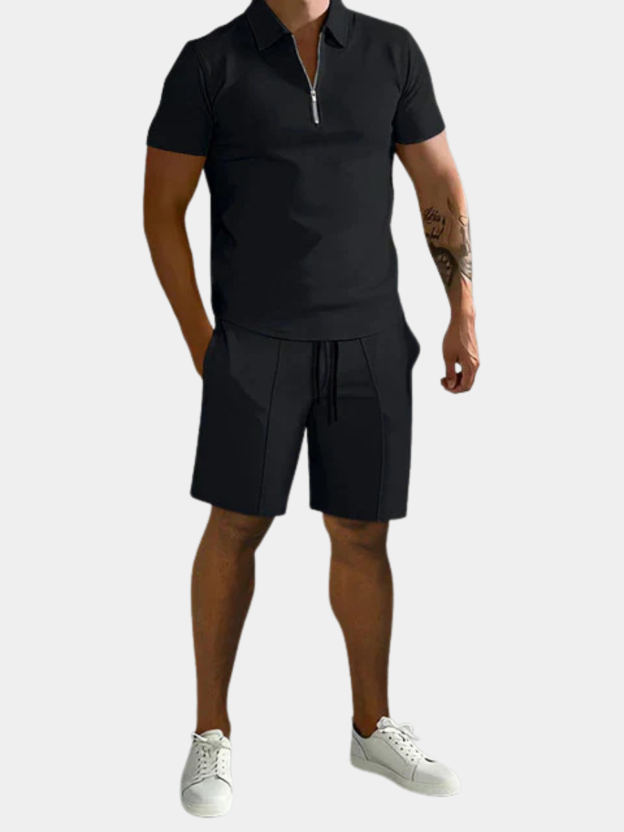 Men's Zip-up Polo Set - Elena Harper