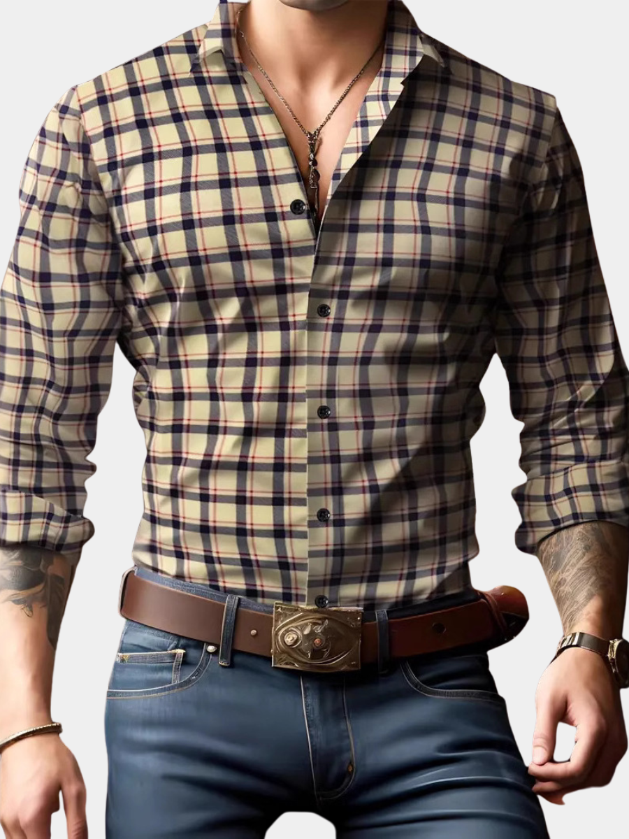 LAURENT MONACO | CLASSIC CHECKED SHIRT FOR MEN