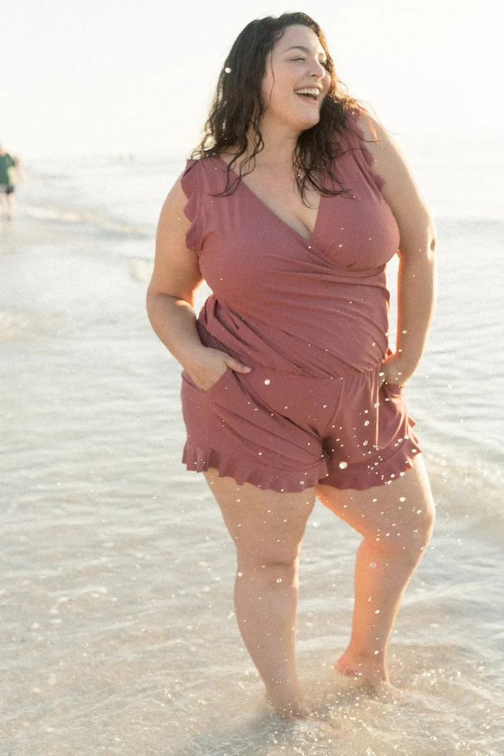 Ladies' Swim Romper with Shorts - Valerie