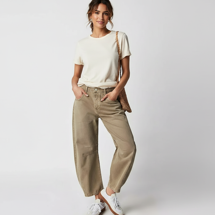 Women's High-Waisted Jeans – Relaxed Fit for Daily Use