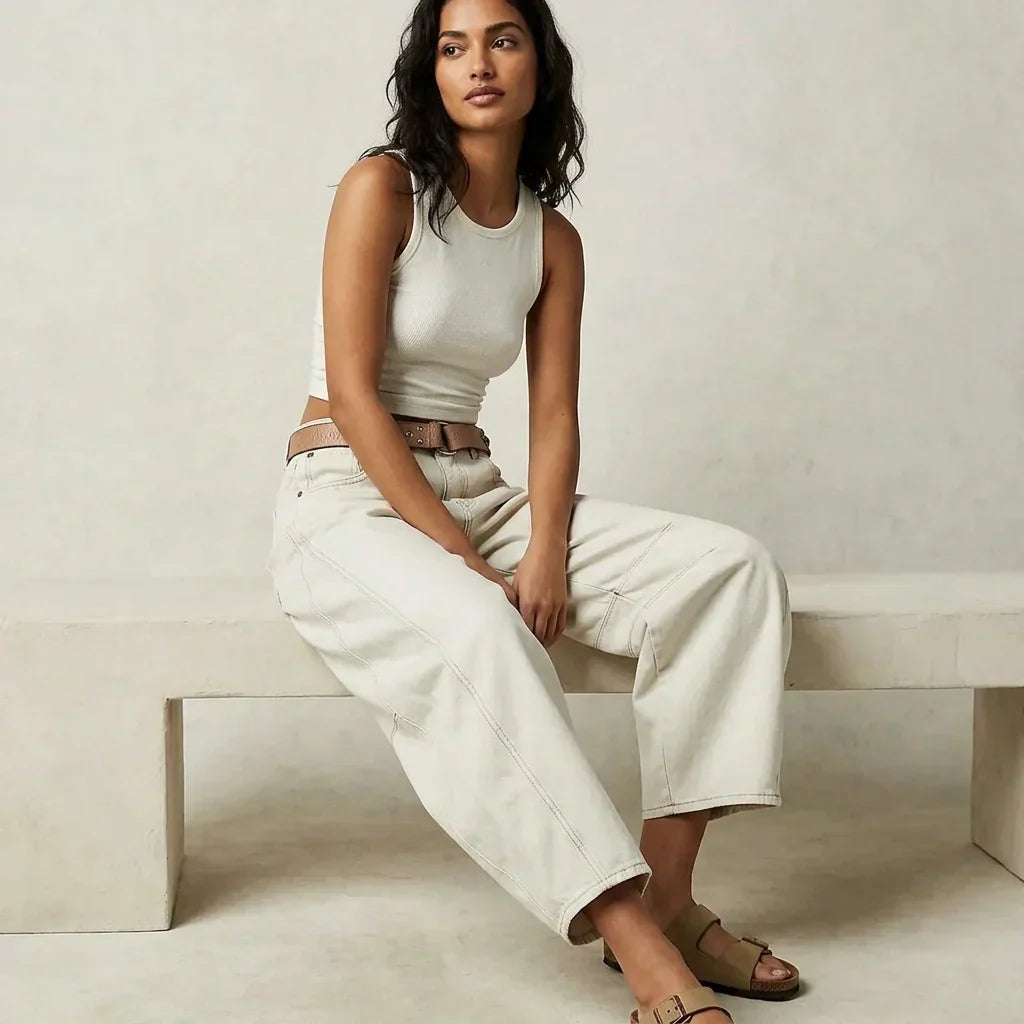 Women's High-Waisted Jeans – Relaxed Fit for Daily Use