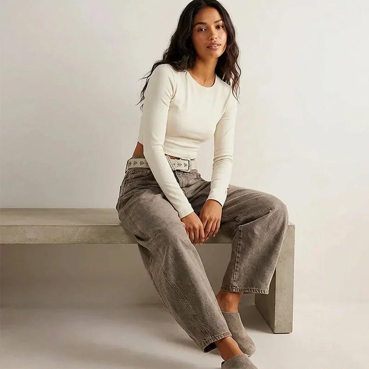 Women's High-Waisted Jeans – Relaxed Fit for Daily Use