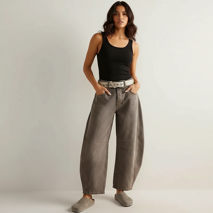 Women's High-Waisted Jeans – Relaxed Fit for Daily Use