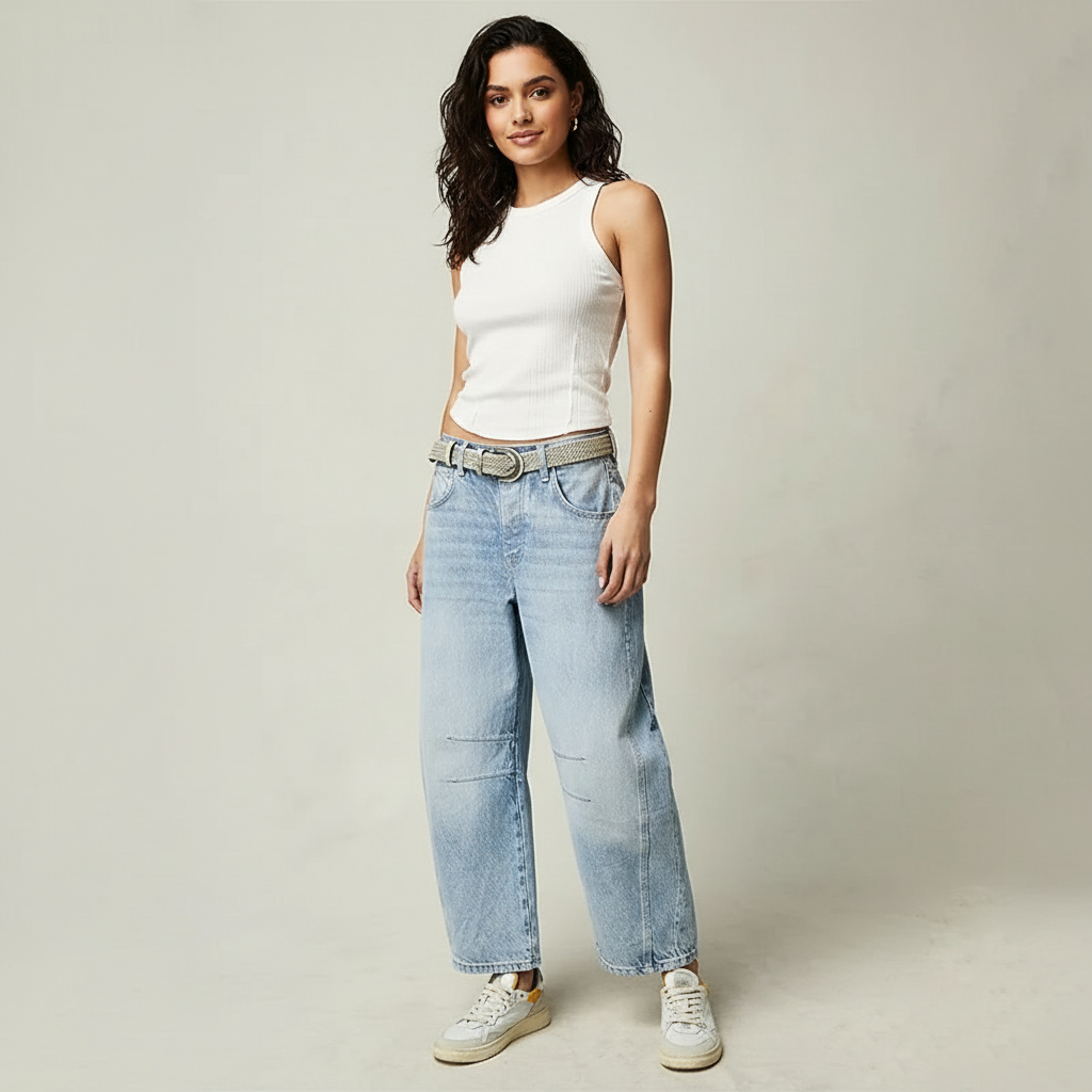 Women's High-Waisted Jeans – Relaxed Fit for Daily Use