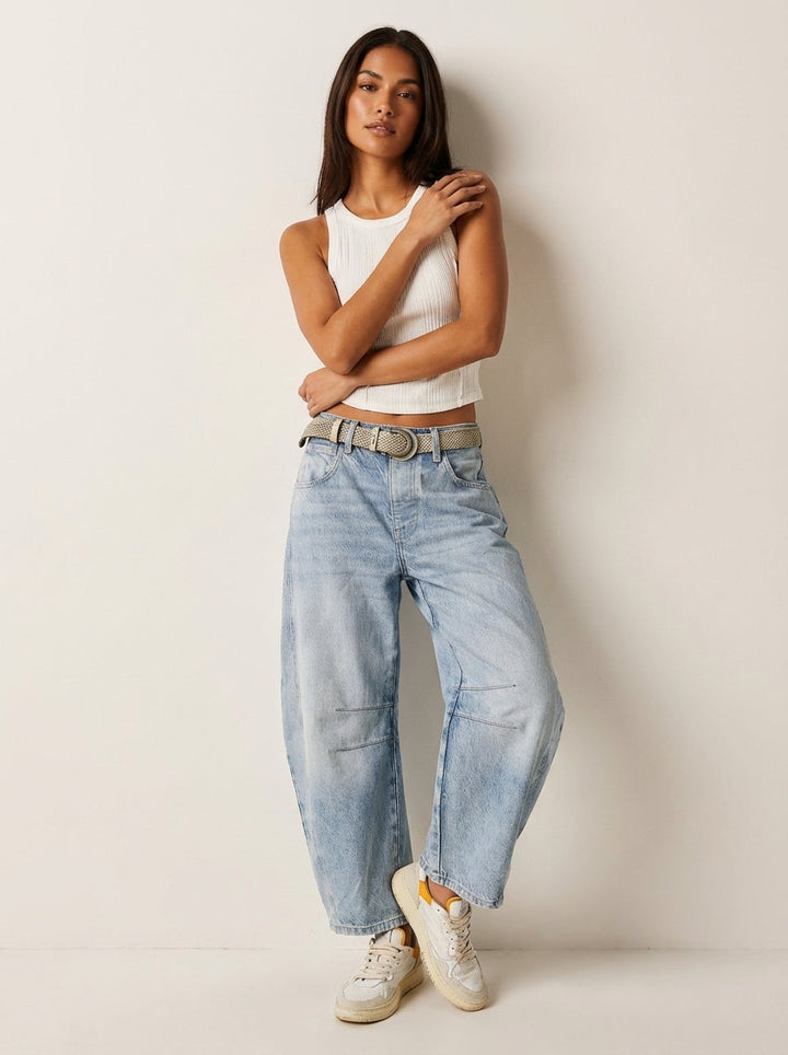 Women's High-Waisted Jeans – Relaxed Fit for Daily Use