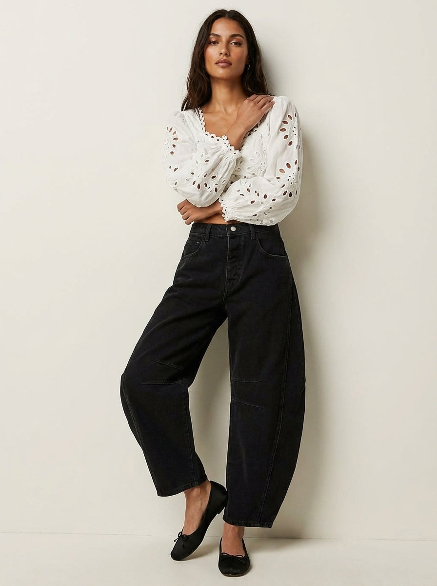 Women's High-Waisted Jeans – Relaxed Fit for Daily Use