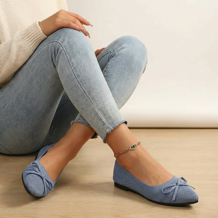 Ballet Flats with Bow Detail – Mireille