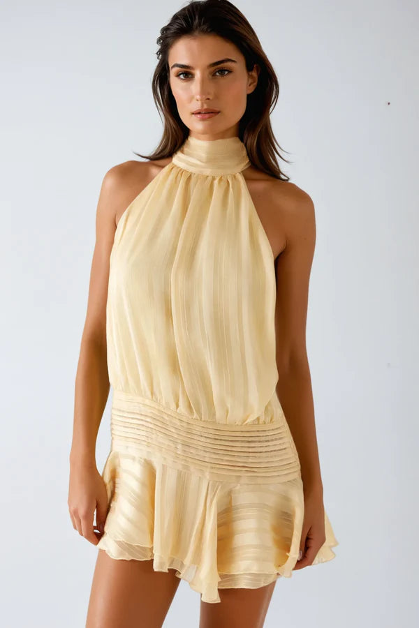 Severina | Elegant Mini Dress for Women with Halter Neck