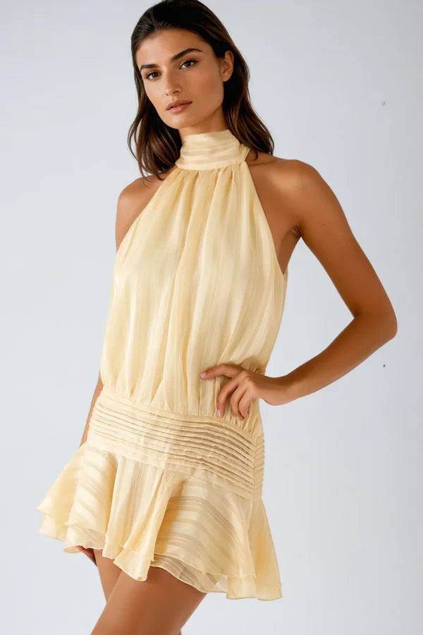 Severina | Elegant Mini Dress for Women with Halter Neck