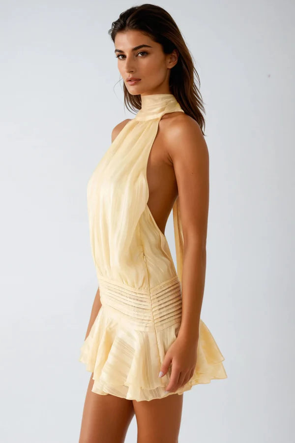 Severina | Elegant Mini Dress for Women with Halter Neck