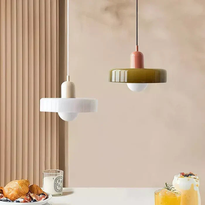 Bauhaus Stained Glass Pendant Light
