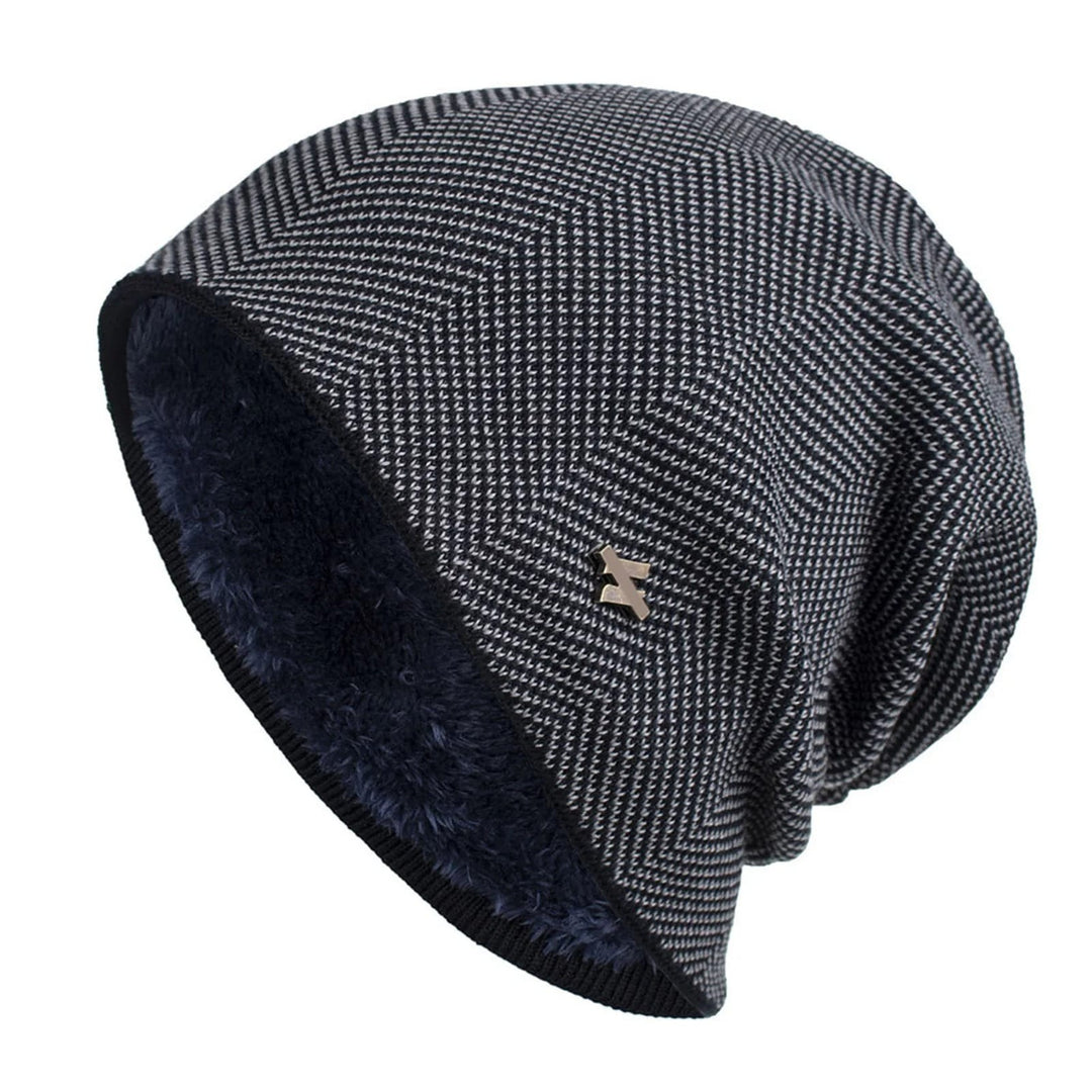 LAURENT MONACO | CHEVRON PATTERN POLAR BEANIE FOR MEN