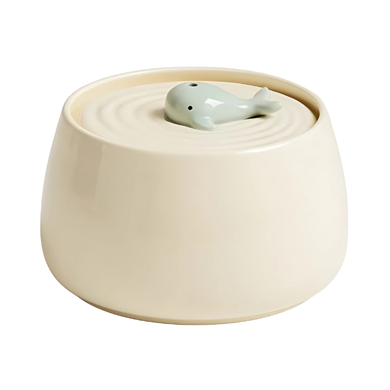Siporia Automatic Ceramic Pet Water Fountain for Cats & Dogs