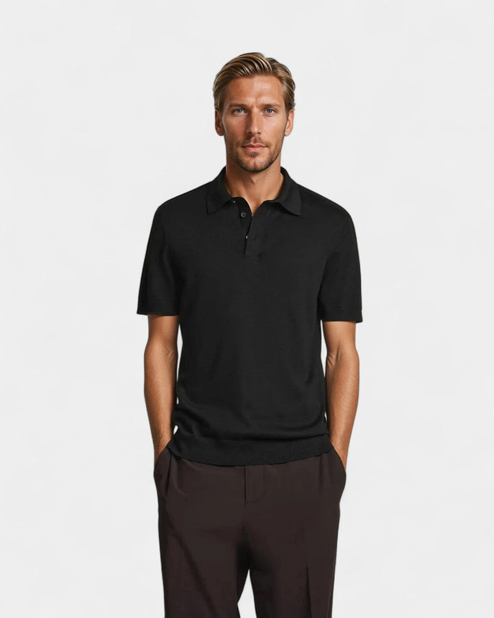 HARRINGTON OXFORD | MERINO BLEND KNIT POLO SHIRT FOR MEN