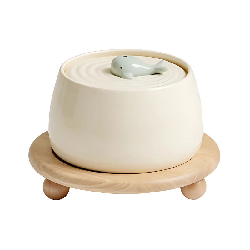 Siporia Automatic Ceramic Pet Water Fountain for Cats & Dogs