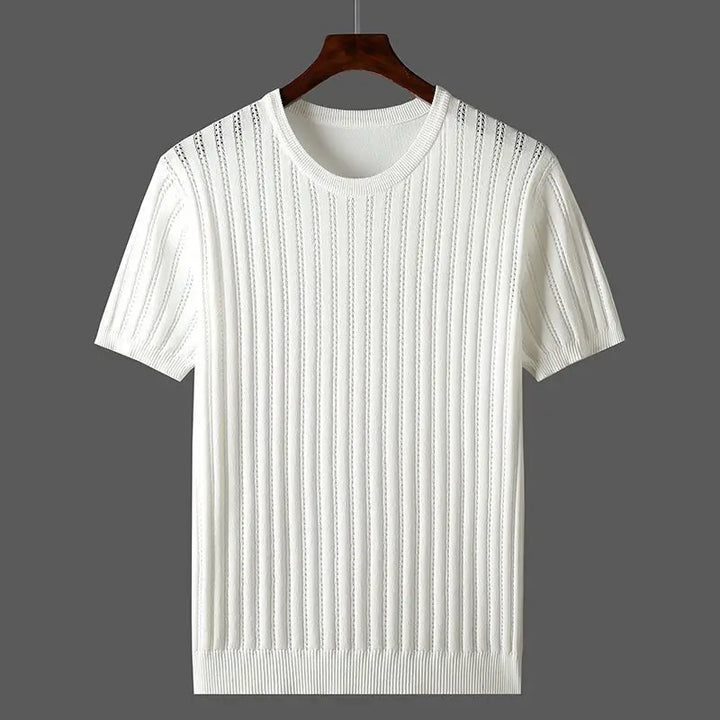 Men's Short Sleeve Cotton Knit T-Shirt - Elena Harper