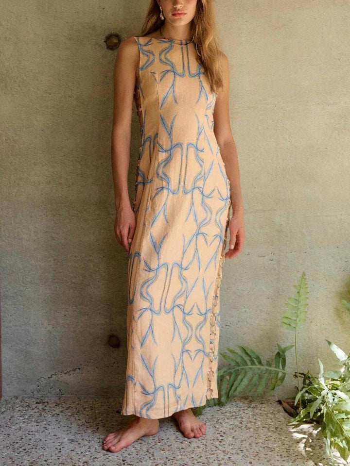 Embroidered Maxi Summer Dress for Women - Eve