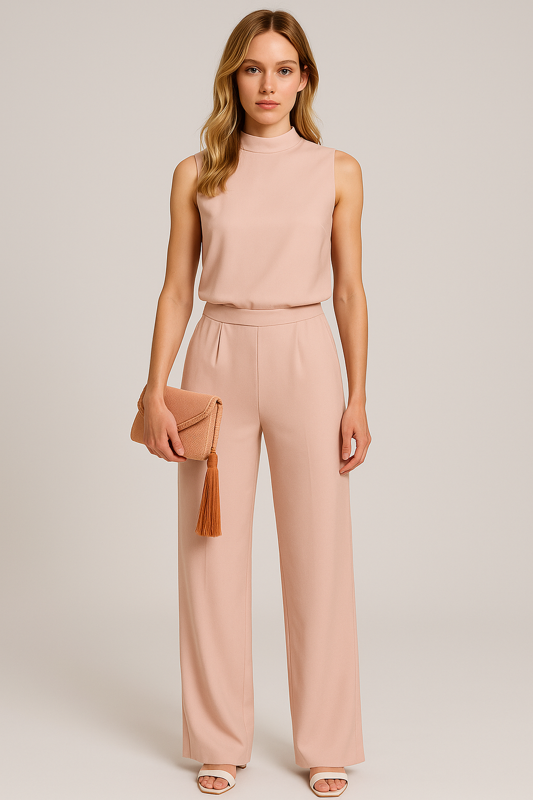 Women’s Sleeveless Jumpsuit with Wide Legs – Elegant Style for Day and Evening