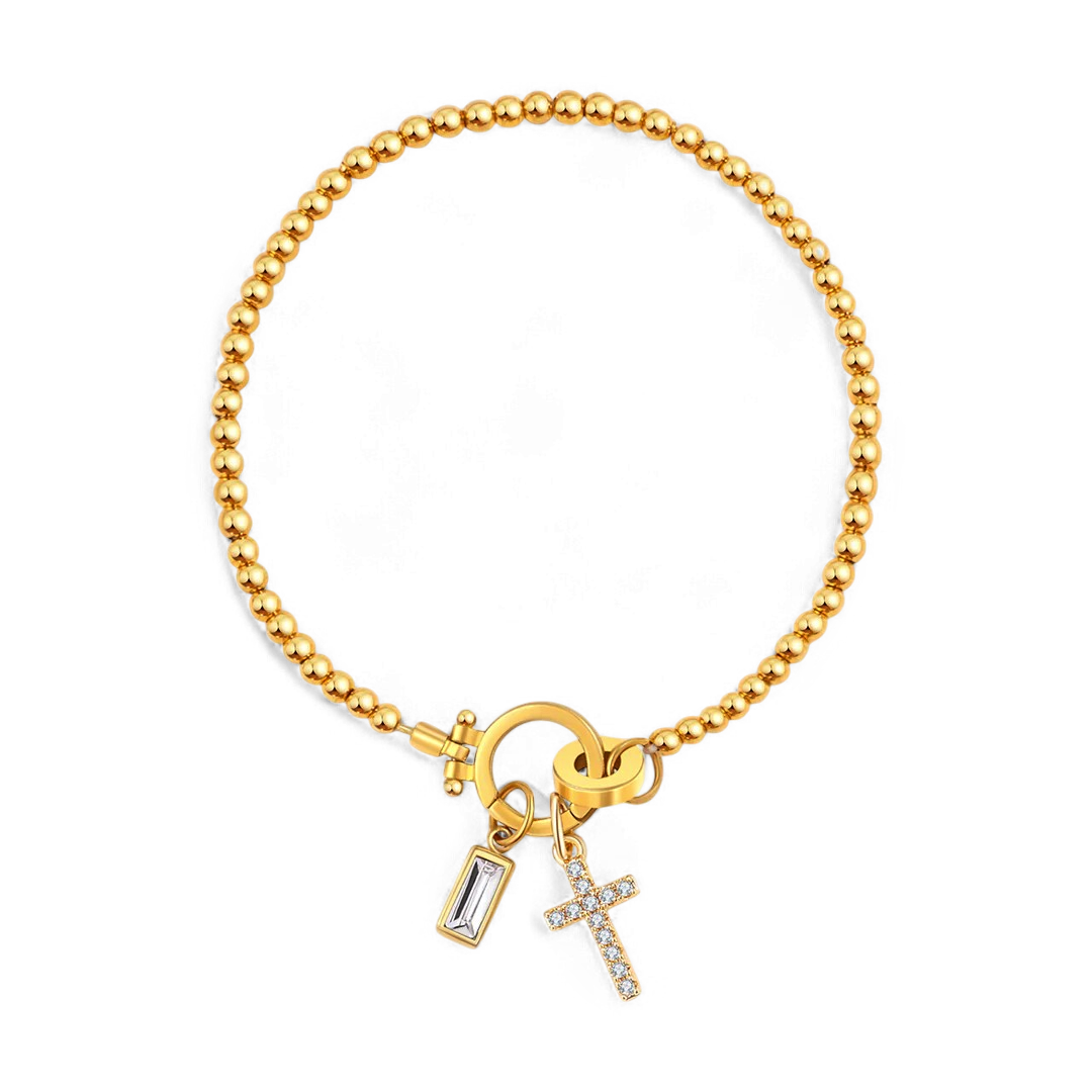 Eli Personal Bracelet with Cross Pendant - Elena Harper