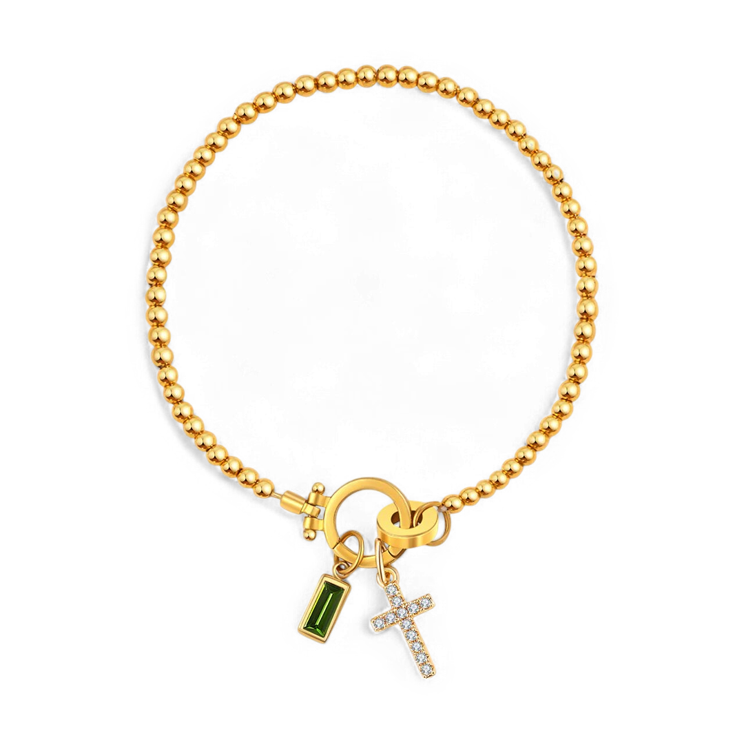 Eli Personal Bracelet with Cross Pendant - Elena Harper