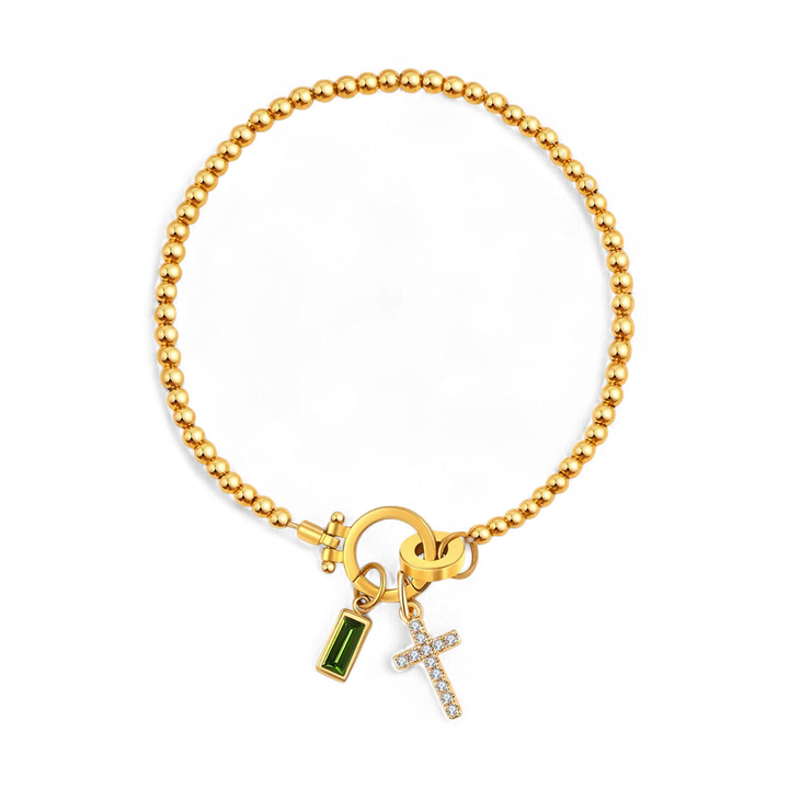 Eli Personal Bracelet with Cross Pendant - Elena Harper