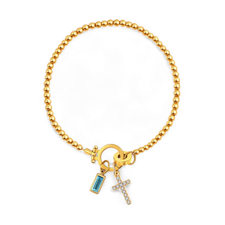 Eli Personal Bracelet with Cross Pendant - Elena Harper