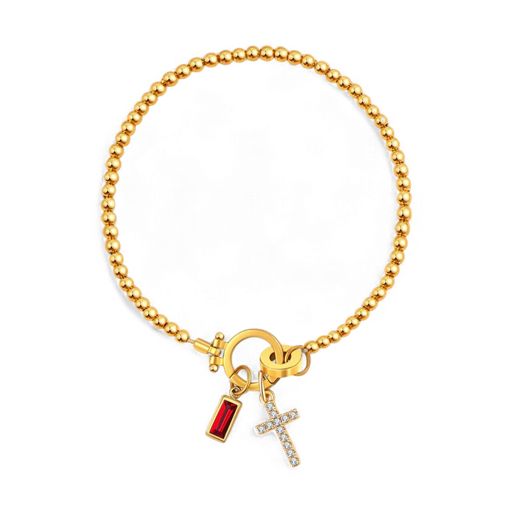 Eli Personal Bracelet with Cross Pendant - Elena Harper