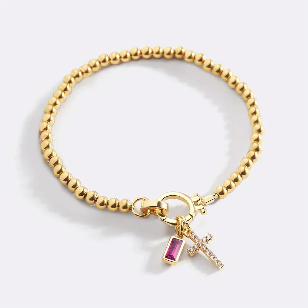 Eli Personal Bracelet with Cross Pendant - Elena Harper