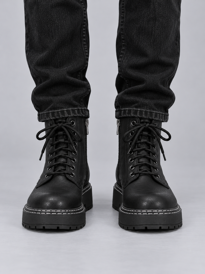 Men’s Chunky Lace Up Ankle Boots