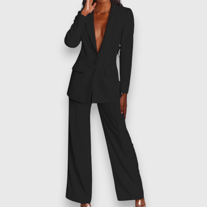 Women's Elegant Two-Piece Blazer & Trousers Set