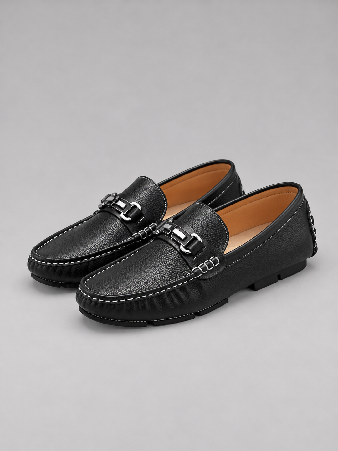 Men’s Leather Driving Loafers Slip On Moccasin Shoes, view 5 - Elena Harper