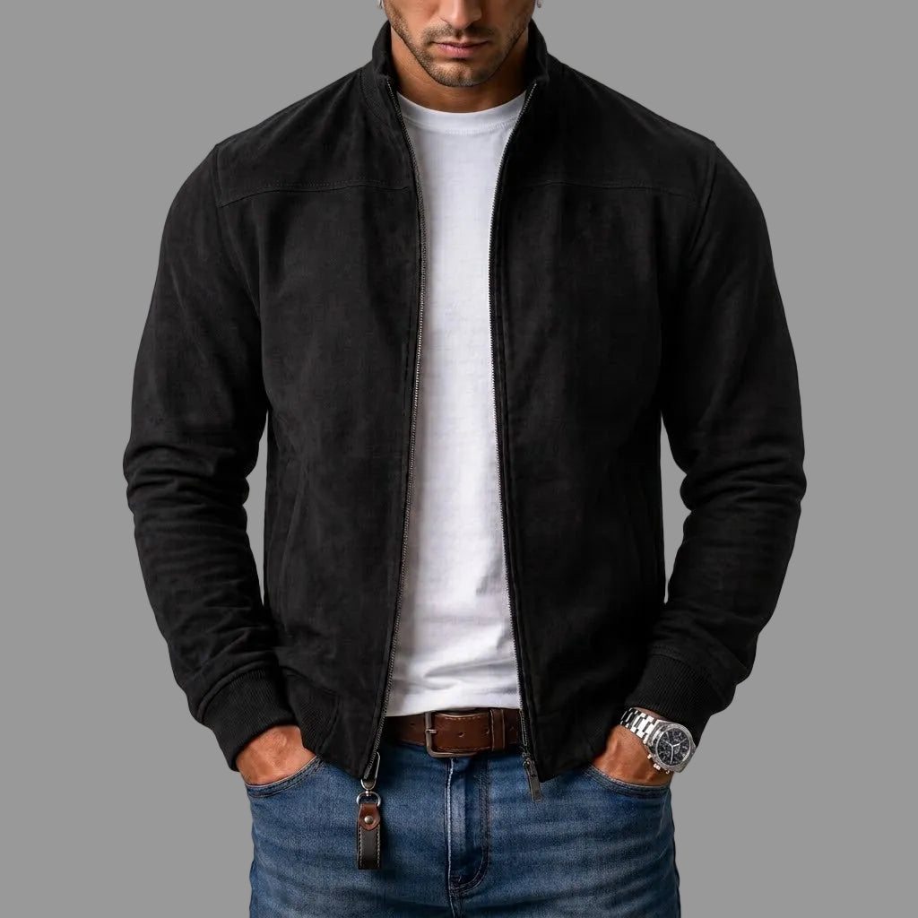 Daan™ | Classic Suede Look Bomber Jacket