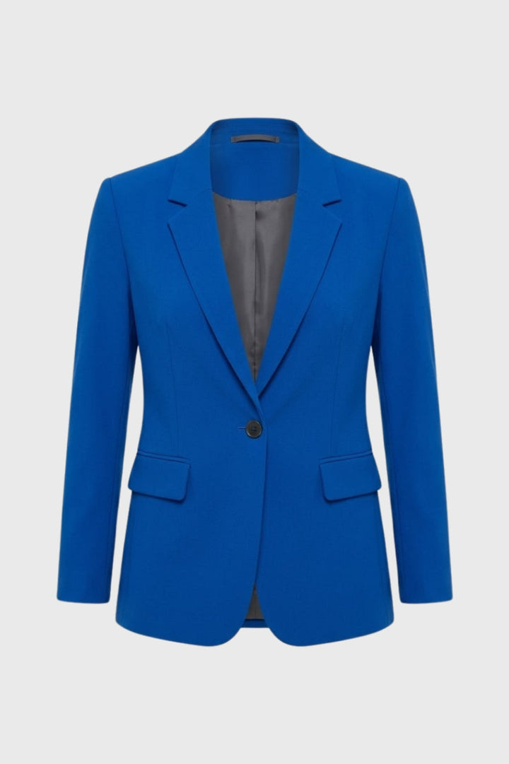 Women's Elegant Tailored Blazer Jacket - Single Button Design