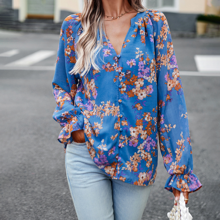Evangeline™ Ladies' Blouse with Floral Print