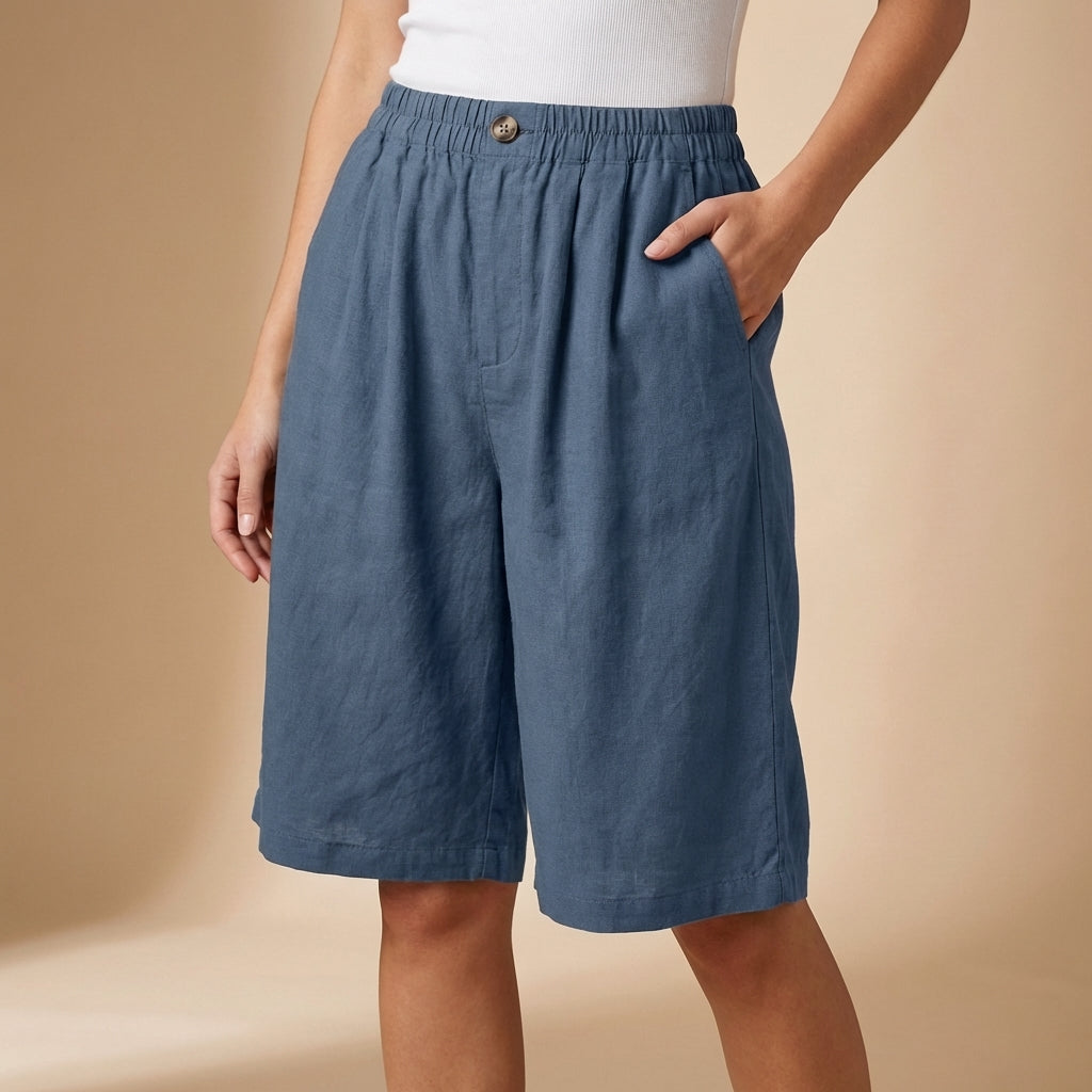 Yvette | Relaxed Fit Elastic Waist Pocket Shorts
