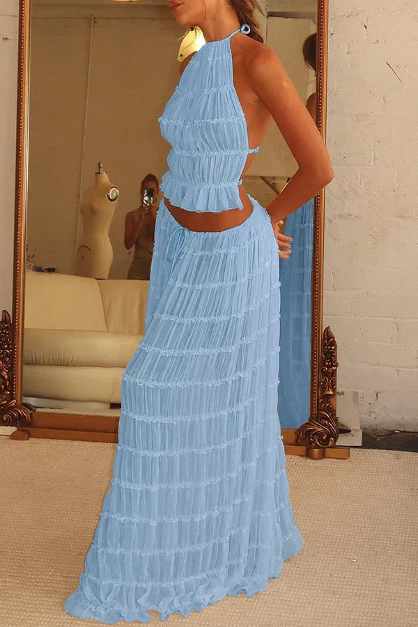 Women's Flowy Boho Summer Set - Two-Piece Outfit