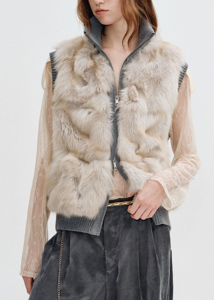 Women's Vest with Zipper and Relaxed Fit