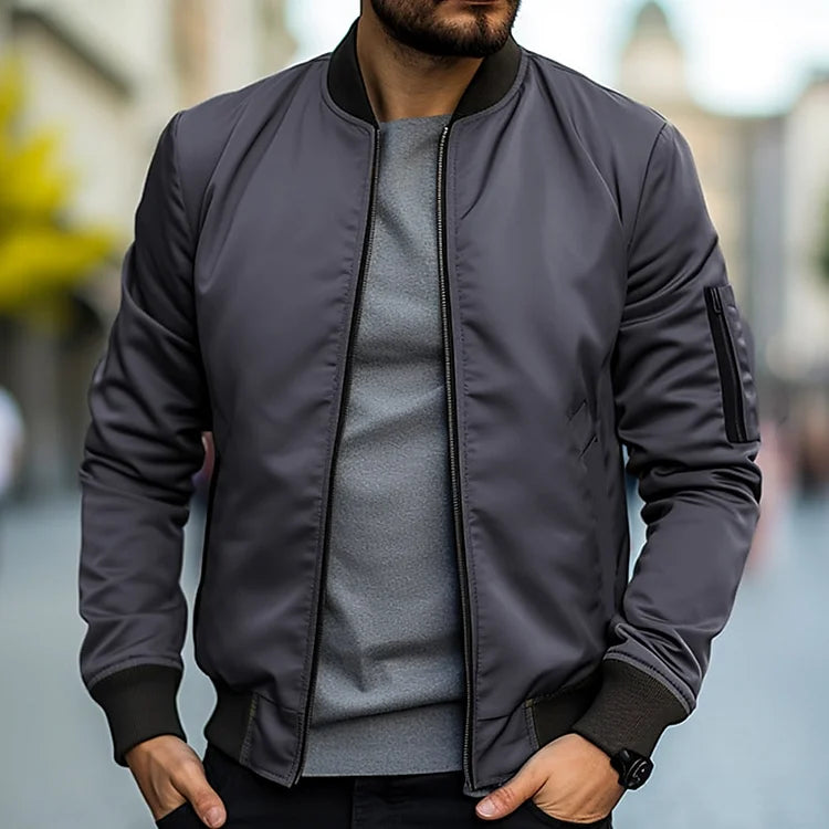 Bomber Jacket for Men | Zipper & Arm Pocket