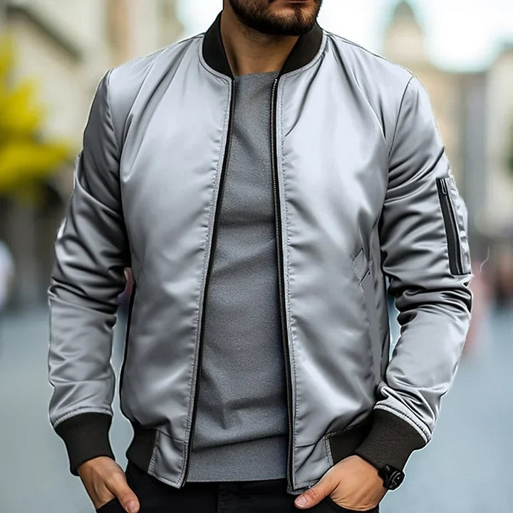Bomber Jacket for Men | Zipper & Arm Pocket