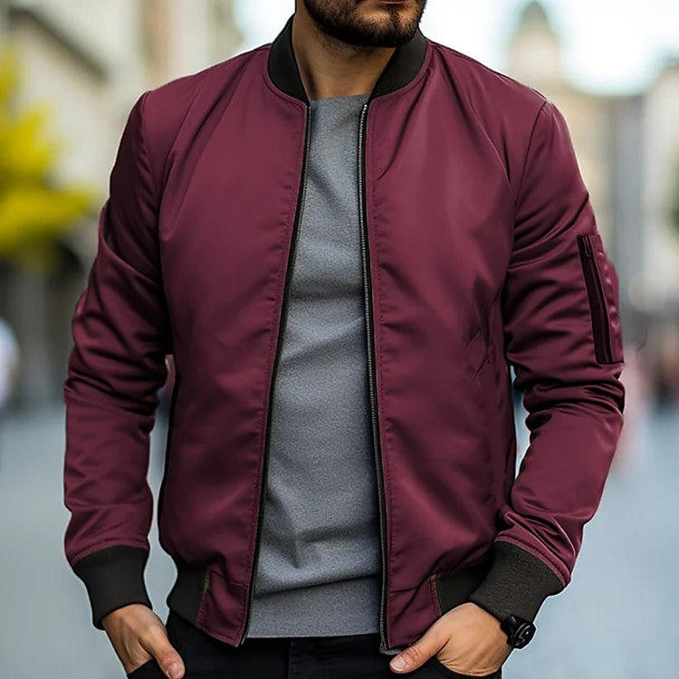 Bomber Jacket for Men | Zipper & Arm Pocket