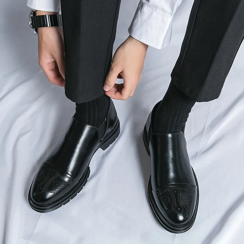 Men's Boots with Cleated Sole
